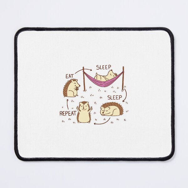 Item preview, Hedgehog Eat Sleep Sleep Repeat Funny Hedgehog Cute designed and sold by GulQari.