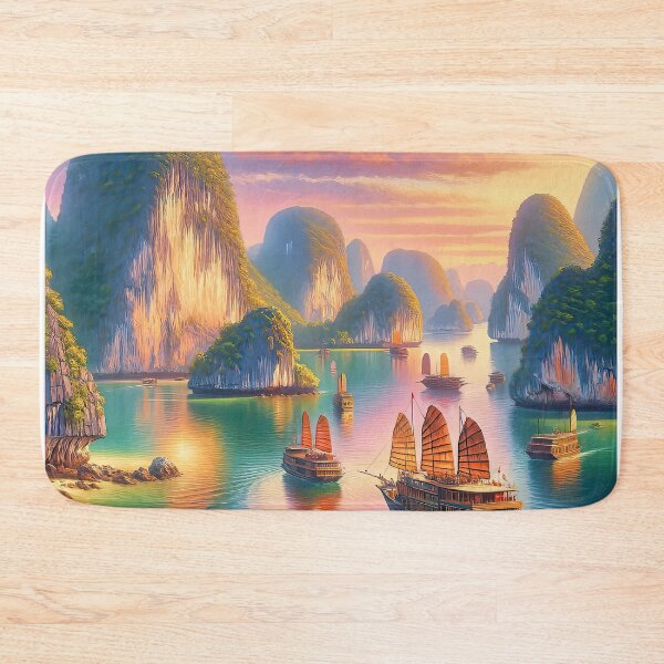 Item preview, Ha Long Bay, Vietnam - AI Art designed and sold by Oilix.