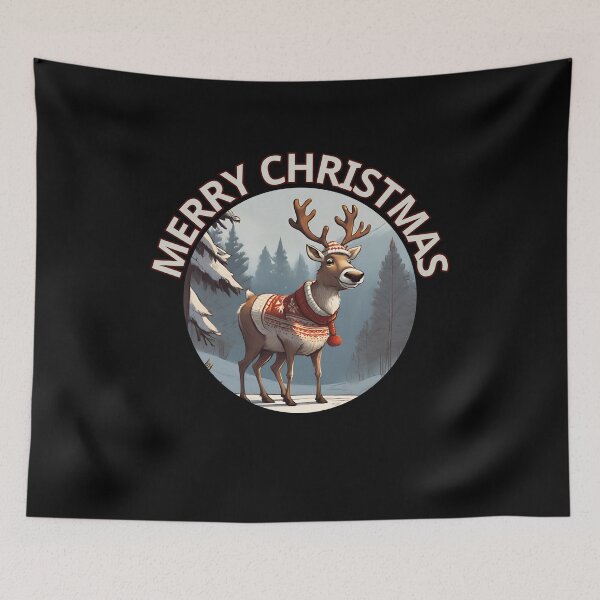 Item preview, Festive Reindeer Snow Cabin Delight designed and sold by ChicTrendz.