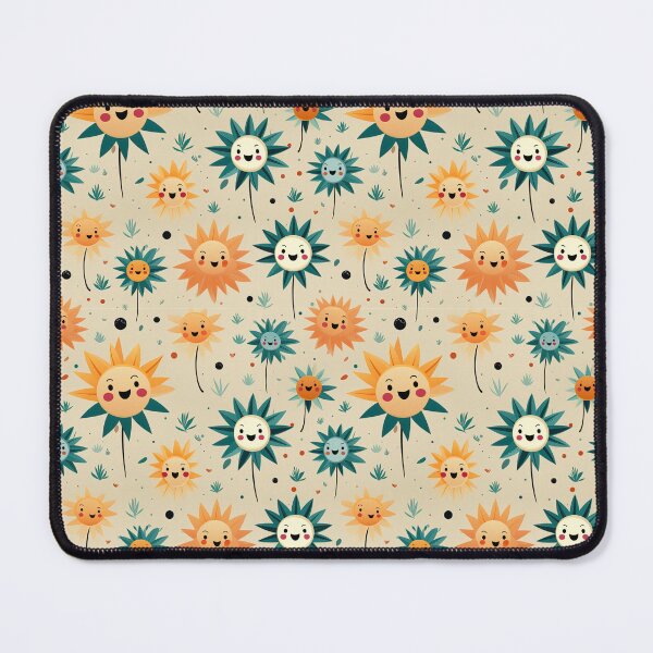 Item preview, Whimsical Retro Starburst Sunflower Pattern designed and sold by Driftwood Spirits.
