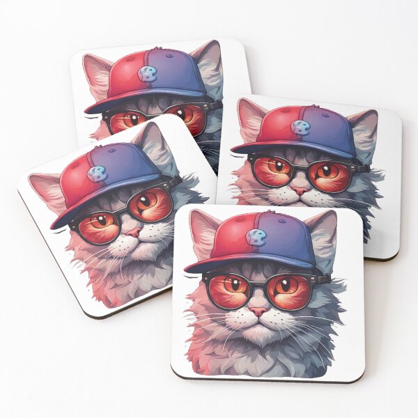 Item preview, Funny Cats with Fantasy Red Splash - 2023 T-Shirt Design designed and sold by hiddenlink.