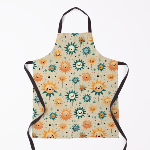 Item preview, Whimsical Retro Starburst Sunflower Pattern designed and sold by Driftwood Spirits.