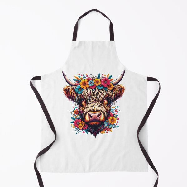Item preview, Floral Scottish Highland Cow Cattle Farm Hairy Cowgirl designed and sold by MrEddie10.