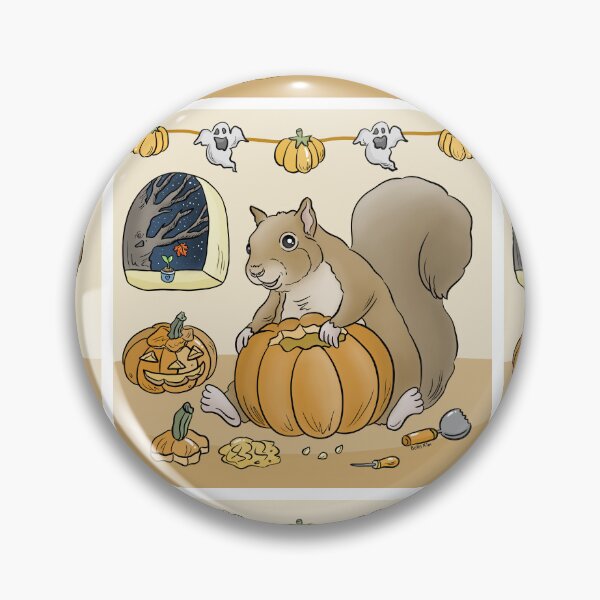 Item preview, Pumpkin carving squirrel designed and sold by doodletokki.