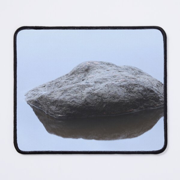 Item preview, large smooth boulder rises above the surface of the water designed and sold by mrivserg.