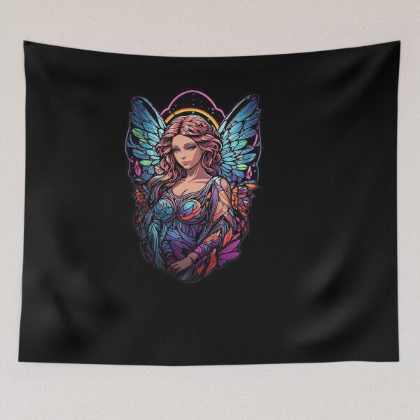 Aperçu de l'œuvre Motif d'ange en vitrail créée et vendue par Desfix.