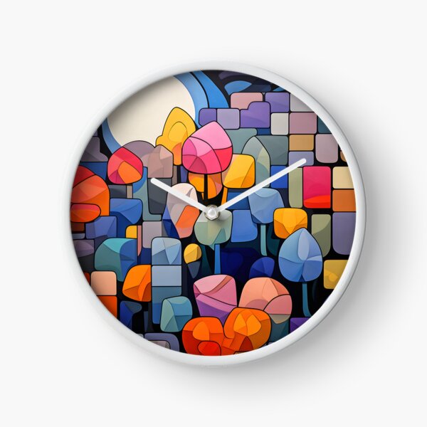 Item preview, Colorful treescape in moonlight designed and sold by inkArtistryfine.