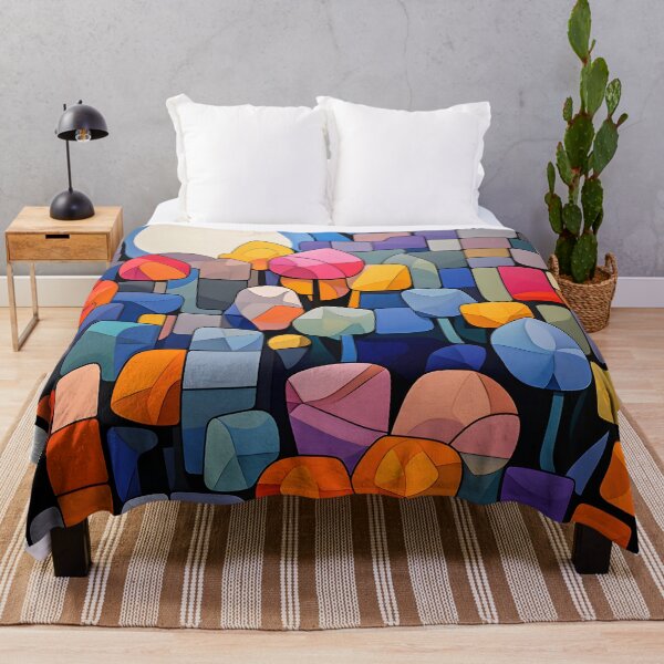 Item preview, Colorful treescape in moonlight designed and sold by inkArtistryfine.