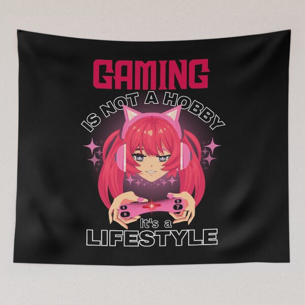 Item preview, Gaming is Not a Hobby It's a Lifestyle Gamer Anime designed and sold by CasmariaOnlineShop -.