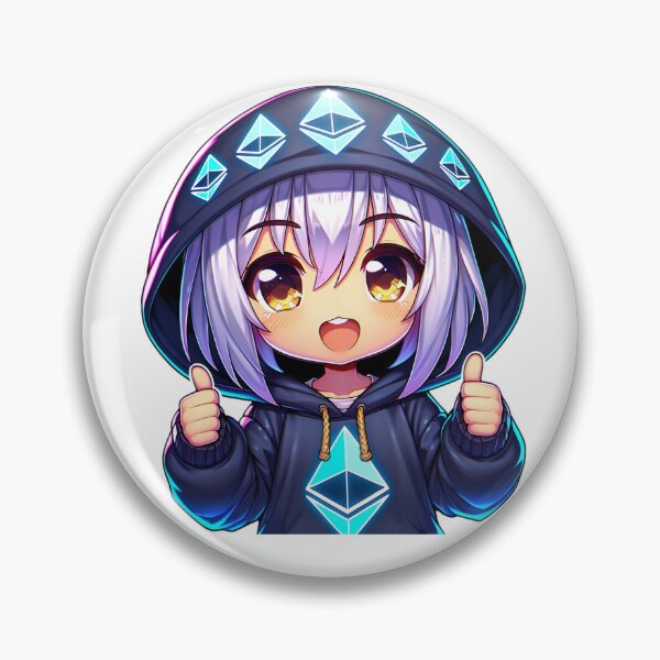 Item preview, Ethereum Enthusiast: Chibi Crypto Cheer! designed and sold by Ultraviolet1337.