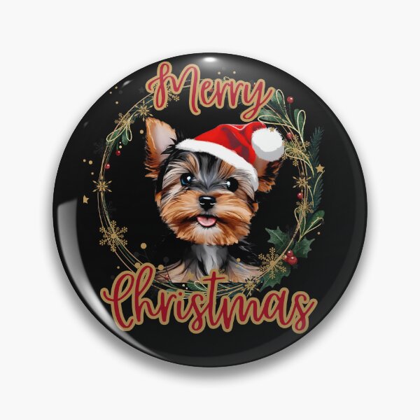 Item preview, Cute Christmas Yorkie Puppy in Santa Hat designed and sold by DarlingsTees.
