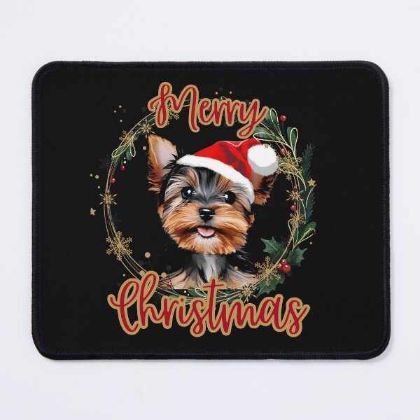 Item preview, Cute Christmas Yorkie Puppy in Santa Hat designed and sold by DarlingsTees.