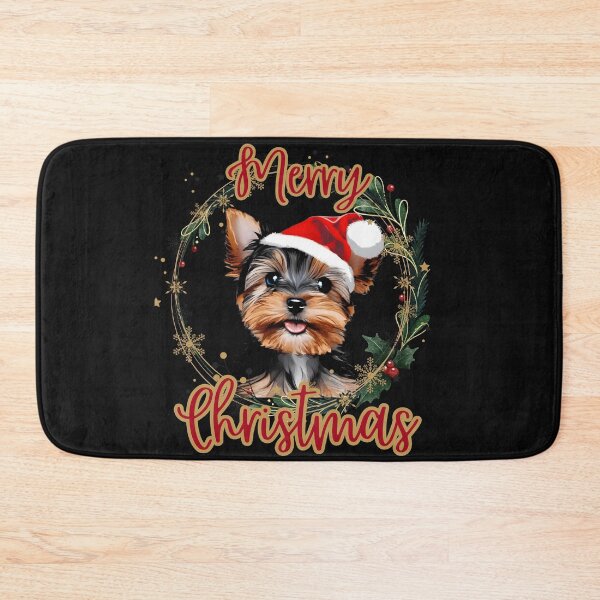 Item preview, Cute Christmas Yorkie Puppy in Santa Hat designed and sold by DarlingsTees.