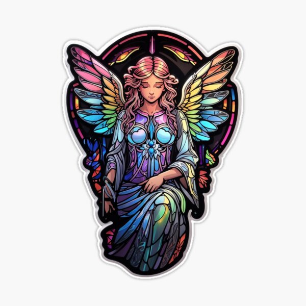 Angel Stained Glass Window Cling