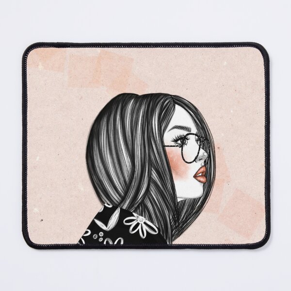 Item preview, Illustration fashion girl with black glasses designed and sold by Eduarda Zilli Pasini.