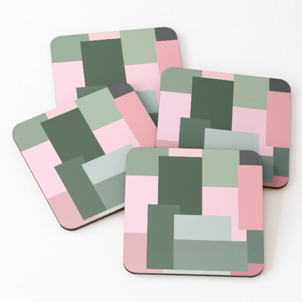 Item preview, Pink and Green Abstract Geometric designed and sold by OneThreeSix.