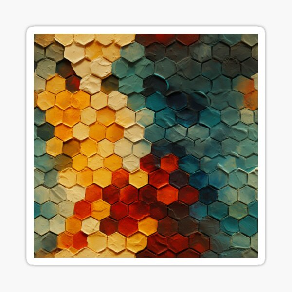 Item preview, Honeycomb Impasto Pattern designed and sold by Nicholas Panek.