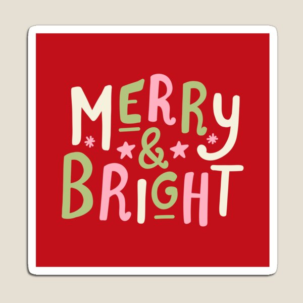 Item preview, Merry and Bright (pink/green/red) designed and sold by Design Minds Boutique.
