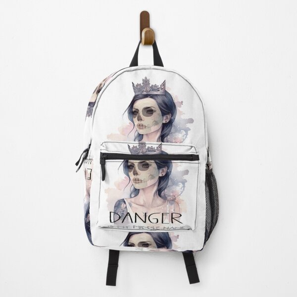 Item preview, Danger is my middle name. Illustration of a girl in the style of Day of the Dead. Fashion art designed and sold by Anastasiia Yurevych.