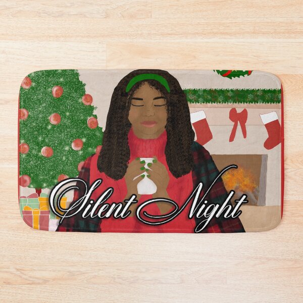 Item preview, Cozy Silent Night Christmas - African American Woman designed and sold by Cecetyshay.