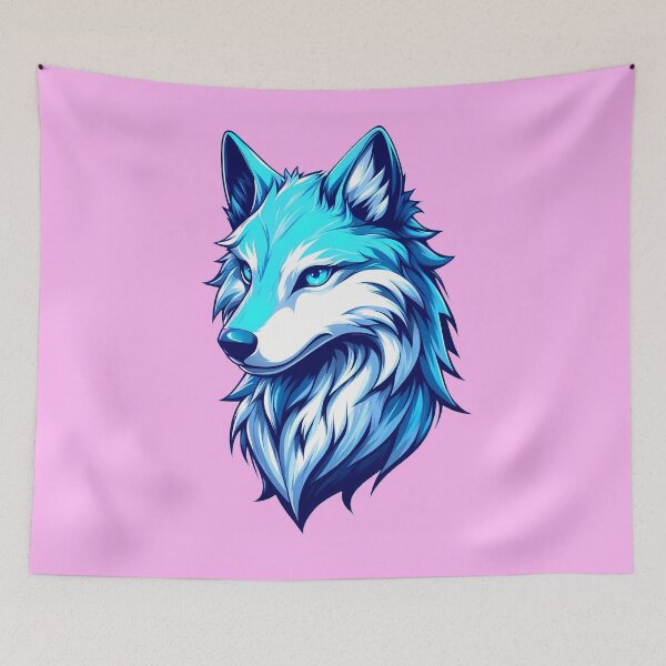 Item preview, Blue Wolfdog in Anime Style: A Manga-Inspired Masterpiece designed and sold by Kittyzens.