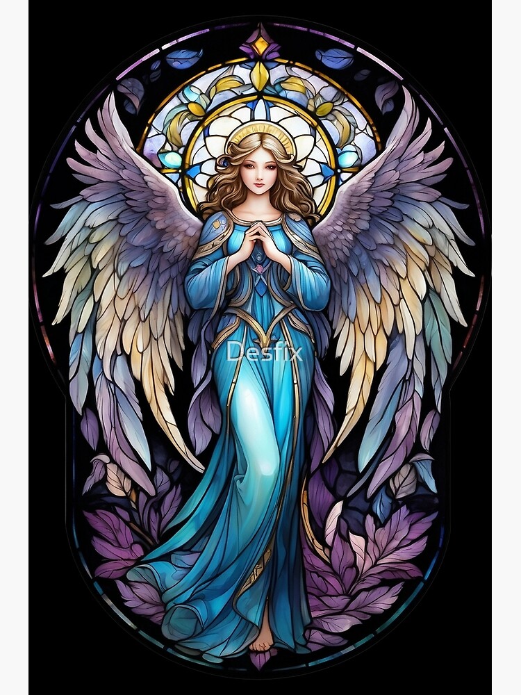 Stained Glass Angel Pattern stained-glass-angel-pattern-photographic-print-for-sale-by-desfix-redbubble