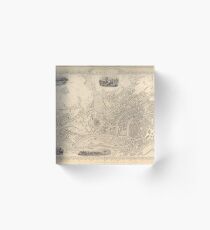 Vintage Map of Bristol England (1851) Acrylic Block