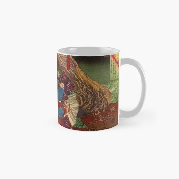 Ukiyo-e print of Samurai on a battlefield Classic Mug