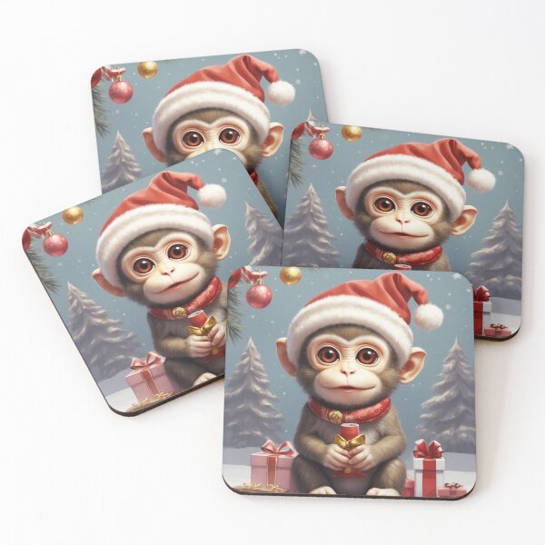 Item preview, Joyful Christmas Monkeys designed and sold by JuliaChavezCo.