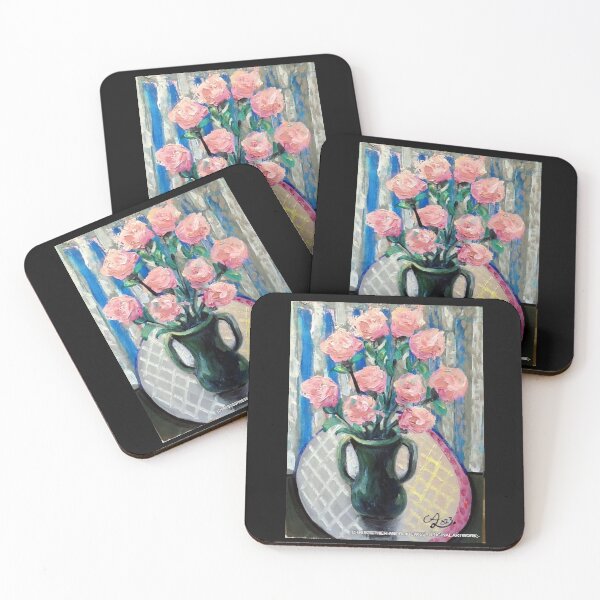Item preview, pink flowers in a vase. by c.a.2023 designed and sold by smiley100.