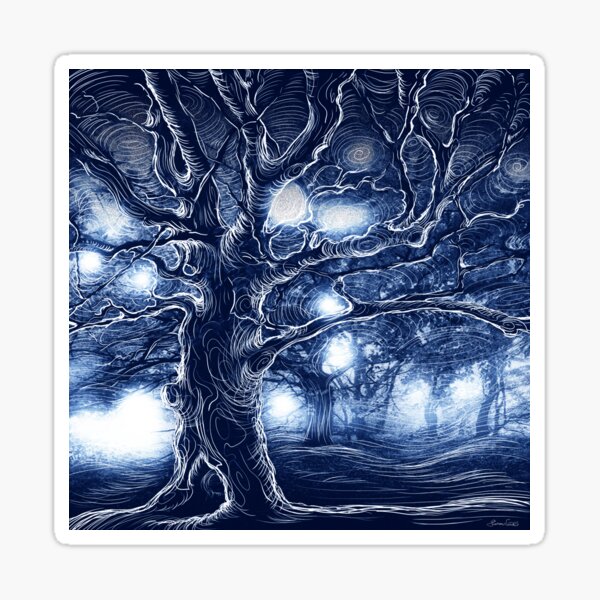Blue Tree Sticker