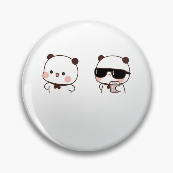 Bubu Dudu Panda Bear Hug Takes Care Of Gives Milk For Soft Button Pin  Customizable Lapel