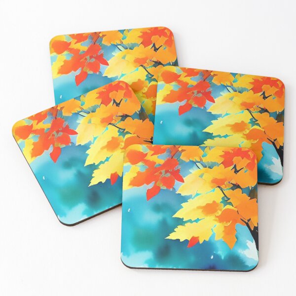 Item preview, Vivid Autumn Leaves on Blue designed and sold by I-A-Troy.