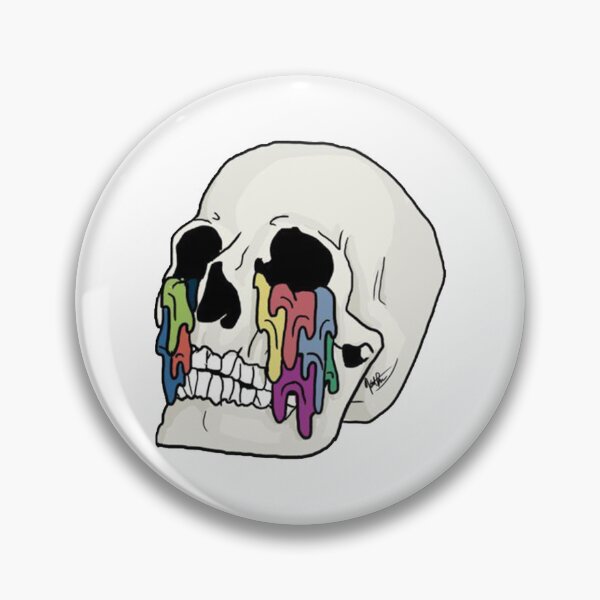 Item preview, rainbow skull designed and sold by Malinmilou.