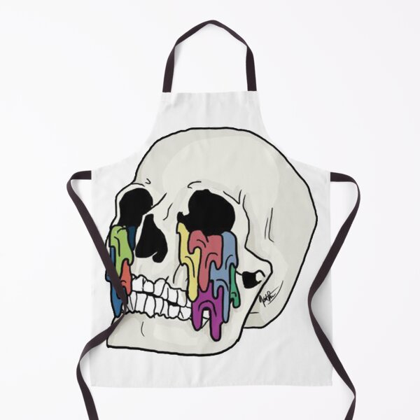 Item preview, rainbow skull designed and sold by Malinmilou.