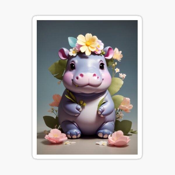 Item preview, Blossoming Hippo Delight designed and sold by JuliaChavezCo.