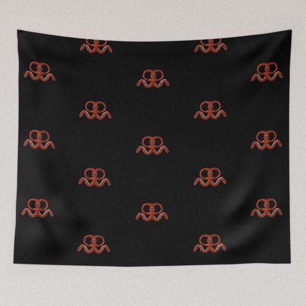 Item preview, Red Octopus on Black designed and sold by CushyNest.