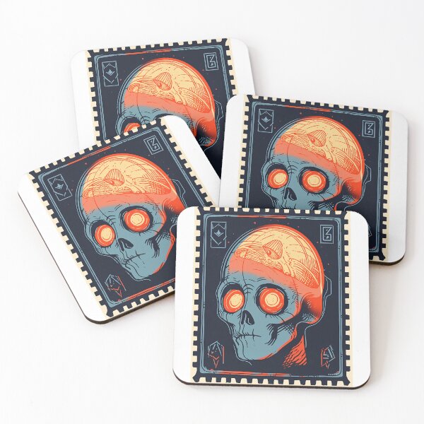 Item preview, Soviet Space Program- Alien Skull Stamp 9 designed and sold by octoboobs.