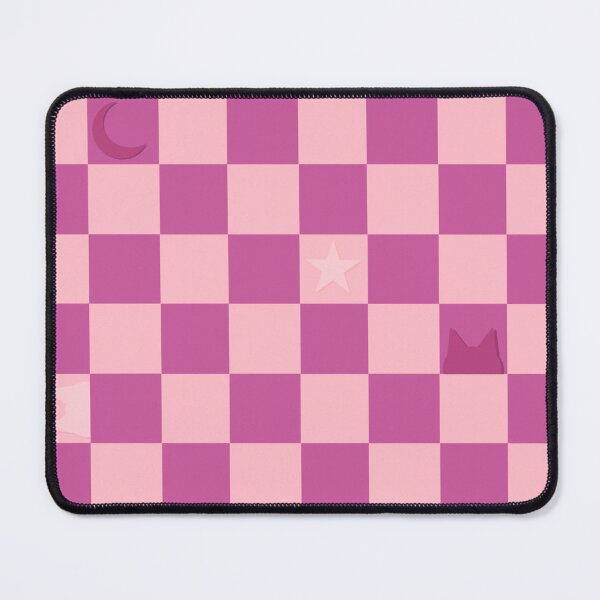 Item preview, Cats and Moon Chequer Pattern - Pink designed and sold by AcePopDesigns.