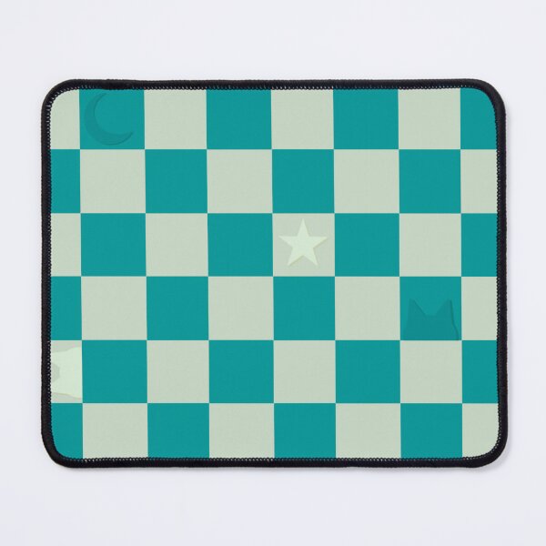 Item preview, Cats and Moon Chequer Pattern - Blue designed and sold by AcePopDesigns.