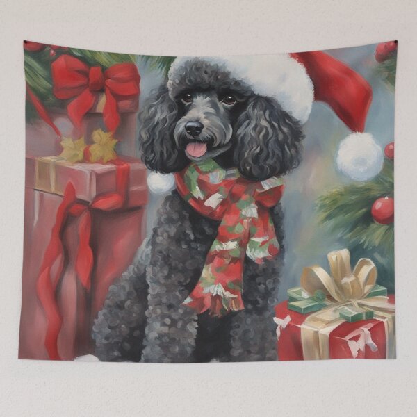 Item preview, Black Poodle Christamas designed and sold by PetArt  ⭐⭐⭐⭐⭐.