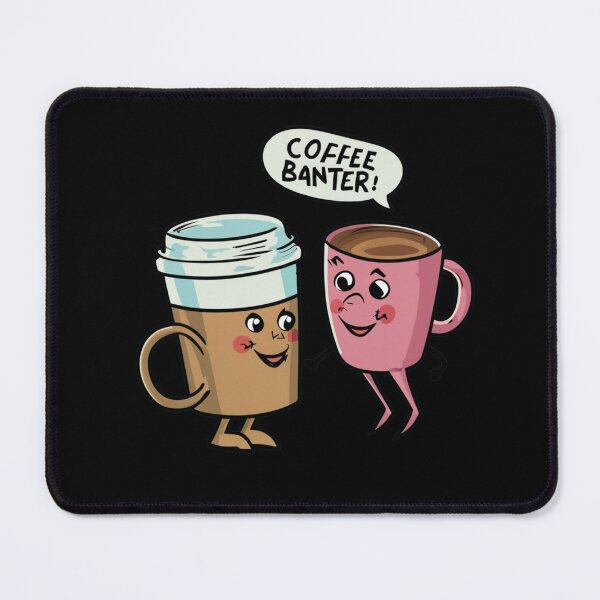 Artikelvorschau, „Witziges ‚Coffee Banter‘ Tassen-T-Shirt“ entworfen und verkauft von AI-volution.