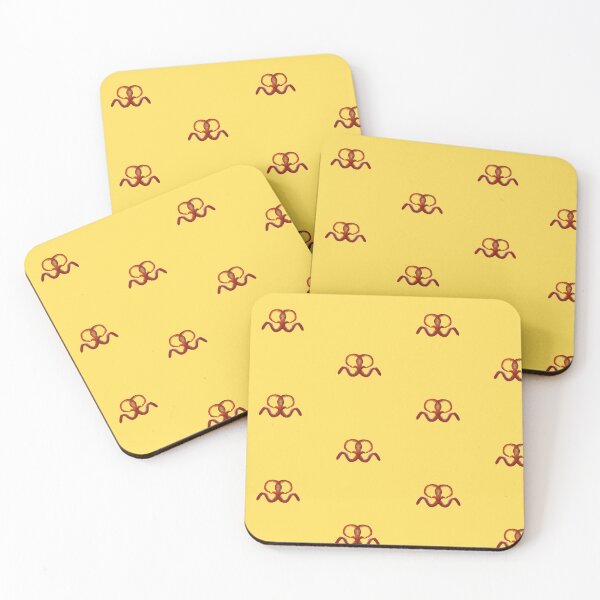Item preview, Red Octopus on Yellow designed and sold by CushyNest.