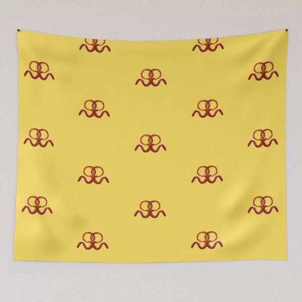 Item preview, Red Octopus on Yellow designed and sold by CushyNest.