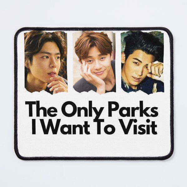 Item preview, The Only Parks I Want To Visit; Park Bo-Gum, Park Seo-Joon and Park Hyung-Sik designed and sold by Sunflower5576.