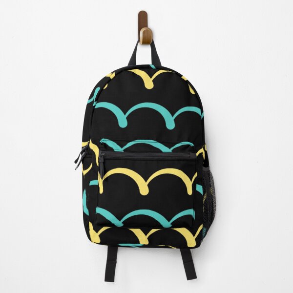 Item preview, Midnight Vivid Turquoise Alternating Arcs Spiral Curve Line Wave Modern Contrast Electric Night Glow Pop Art Pattern designed and sold by PenguinForests.