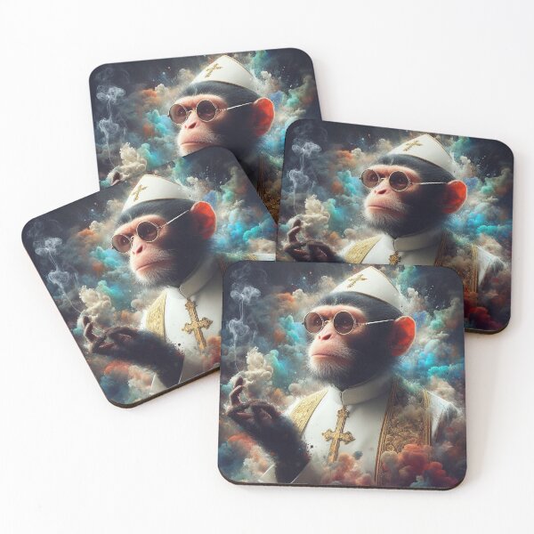 Item preview, Monkey catholic priest designed and sold by AiPoliviosArt.
