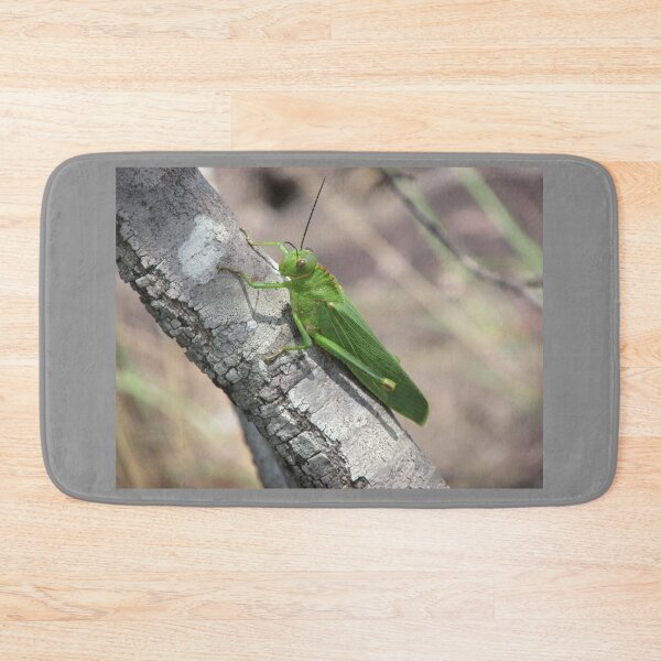Item preview, Green Grasshopper on a Grey Branch designed and sold by MadaruCreations.