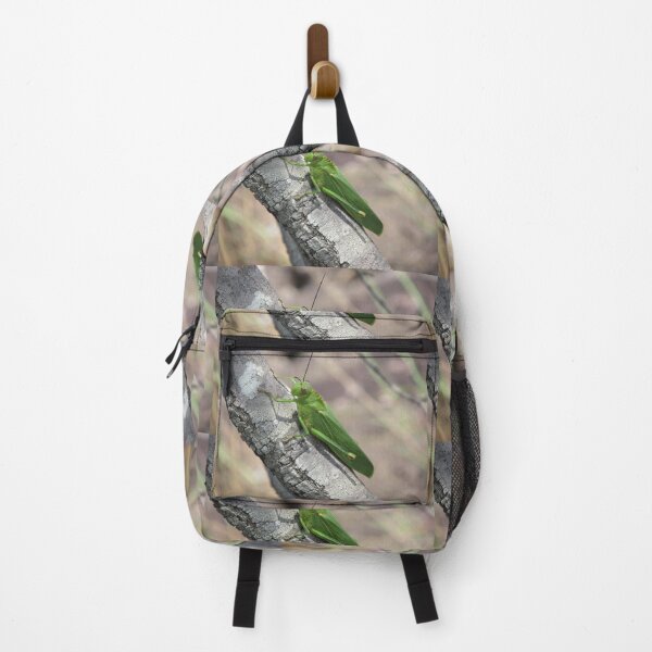 Item preview, Green Grasshopper on a Grey Branch designed and sold by MadaruCreations.