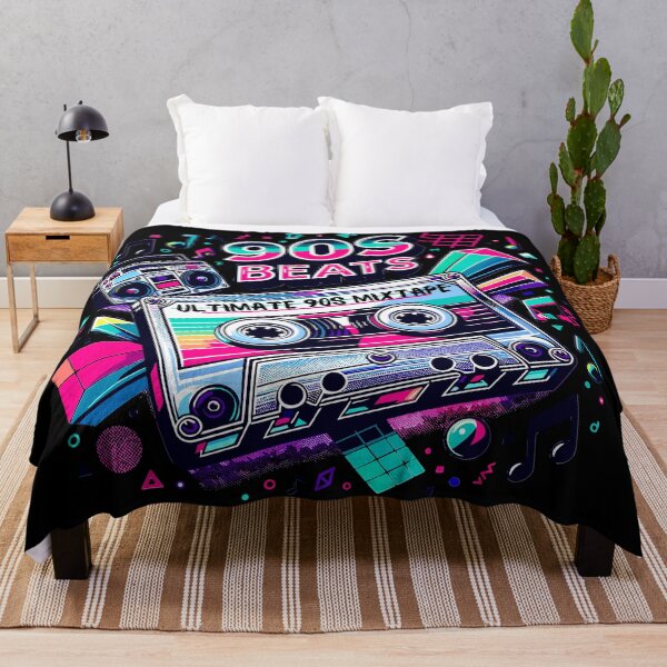 Item preview, 90s Beats: Retro Cassette & Neon Geometry Design designed and sold by ElLocoMus.